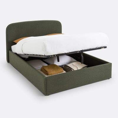 Lit coffre bouclette avec sommier relevable, Conto LA REDOUTE INTERIEURS