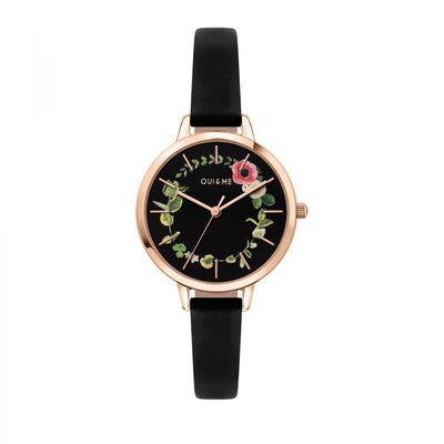 Montre Analogique En Acier Fleurette OUI & ME