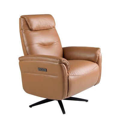 Fauteuil pivotant en cuir ANGEL CERDA