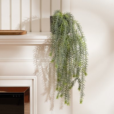 43cm Artificial Trailing Plant in Rustic Cement Pot SO'HOME