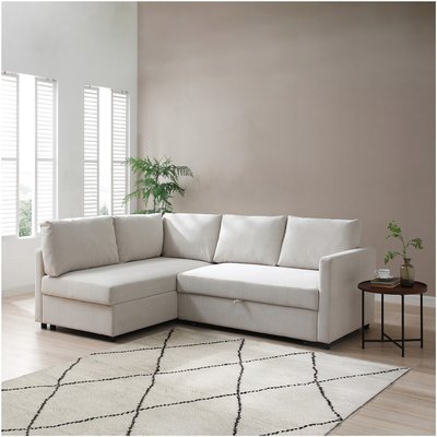 Freya Easy Clean Large Corner Sofa Bed with Storage Compartment SO'HOME