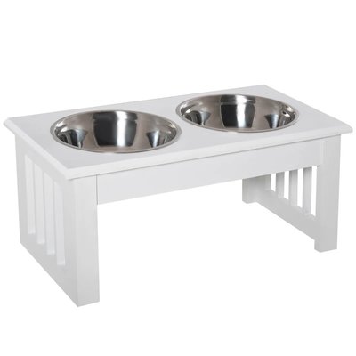 Gamelle double chien chat surélevée MDF PAWHUT