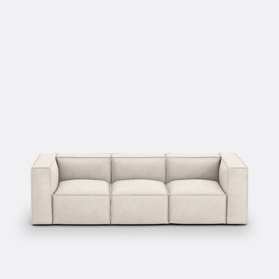 Canapé modulable, 3 places, en velours côtelé fines côtes, SEVEN LA REDOUTE INTERIEURS