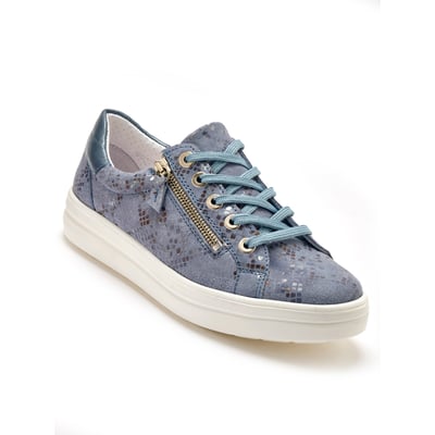 Baskets cuir avec zip et lacets PEDICONFORT