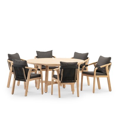 Salon de jardin, 6 chaises, SIENA & ZANZIBAR DEFORA HOME