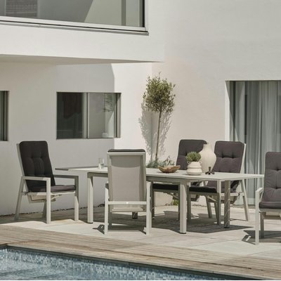 Table de jardin extensible en aluminium gris sable 194/314 cm OSLO PIER IMPORT