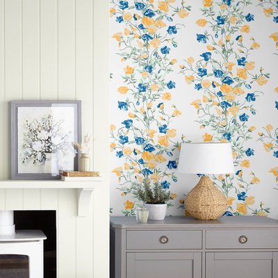 Papier peint Fleurs Charlotte LAURA ASHLEY