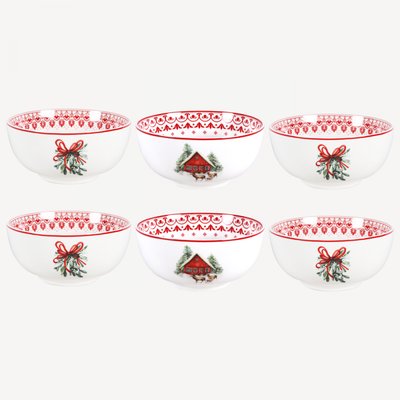 Lot de 6 bols médiums, SOUVENIRS D'ANTAN ARTIME