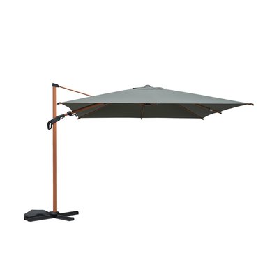 Parasol déporté rectangulaire 3x4m, mât effet bois ETRETAT SWEEEK