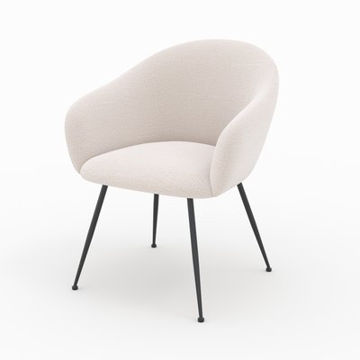 Fauteuil en tissu et pieds en métal (à l'unité) - SOCKY RENDEZ-VOUS DÉCO