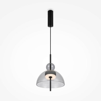 Suspension LED moderne - verre fumé silhouette ronde NORA PIER IMPORT