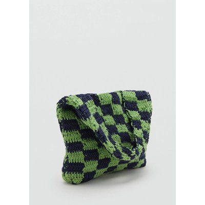 Sac crochet carreaux MANGO TEEN