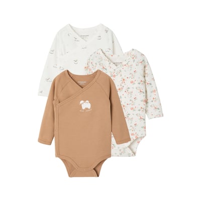 Lot de 2 bodies naissance manches longues VERTBAUDET