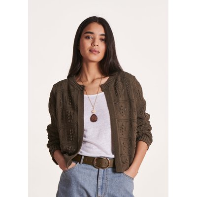 Gilet maille crochet ajourée LA FEE MARABOUTEE