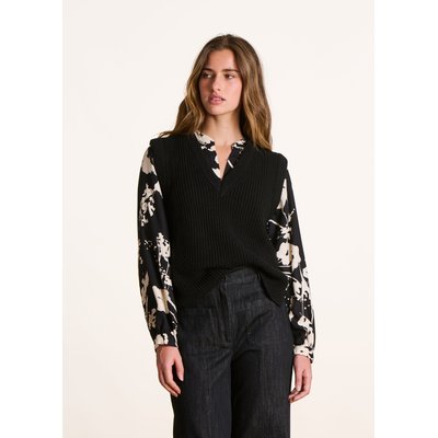 Pull sans manches col V LA FEE MARABOUTEE
