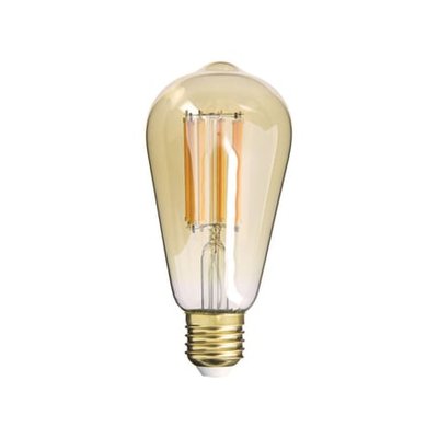 Ampoule Filament Led Déco Verre Opaque St64, Culot E27, 1521 Lumens, Conso. 15w (equivalence 100w), Blanc Chaud XANLITE