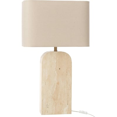 Lampe rectangulaire en pierre travertin pour salon RECOLLECTION