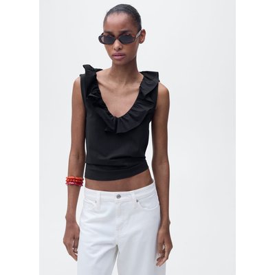 Top coton volant MANGO