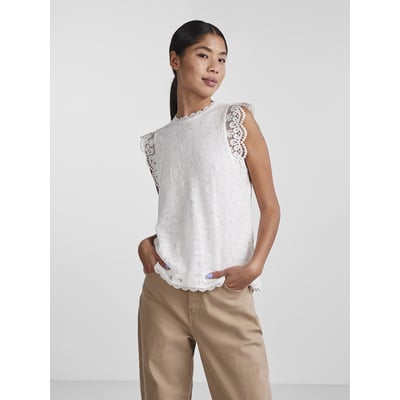 Haut Sans Manches Warehouse Blanc Et Bleu à Fleurs - Taille 6, Viscose, Neuf Sans étiquettes - Imprimé Floral Estival