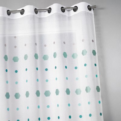 Voilage en jacquard aux imprimés hexagonaux HOME MAISON