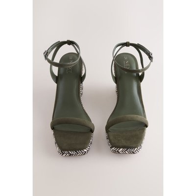 Espadrilles compensées à bout carré NEXT