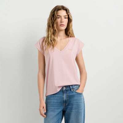 T-shirt manches courtes, col V PEPE JEANS