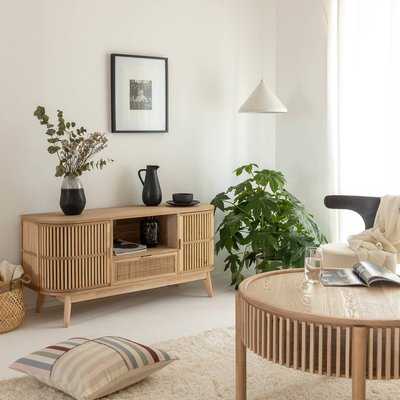 Meuble TV en bois de pin et cannage  GUIDO MADE IN MEUBLES 