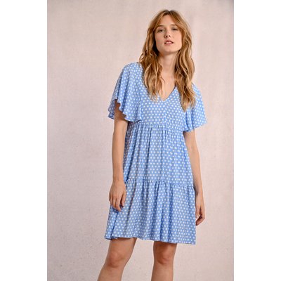 Robe courtes imprimée évasée manches courtes MOLLY BRACKEN