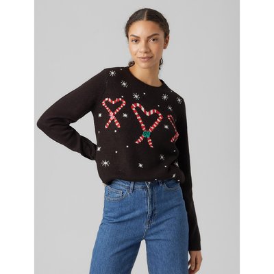Пуловер с новогодним принтом VERO MODA