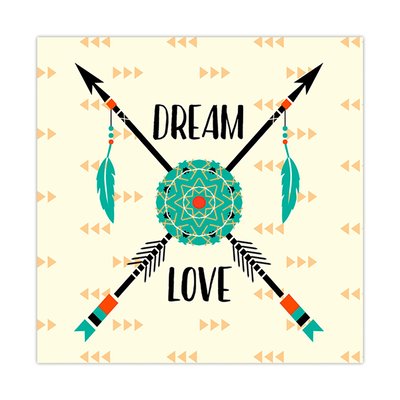 Cadre mandala et flèches - 30 x 30 cm - Dream Love TOILINUX