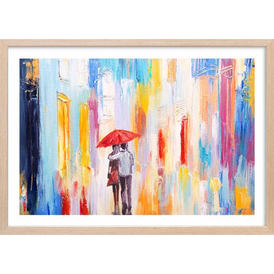 Affiche parapluie rouge HEXOA