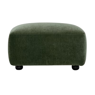 Pouf repose pieds en tissu effet velours texturé terre brûlée JOYA MILIBOO