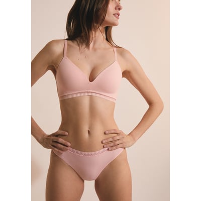 Soutien-gorge sans armatures coques fines en coton biologique HAPPILY ETAM
