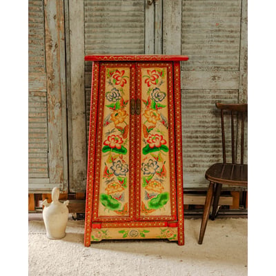 Petite armoire asiatique en bois Blandine N°492 - Bon état DEBONGOUT