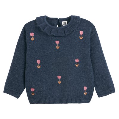 Frill sleeve jumper La Redoute