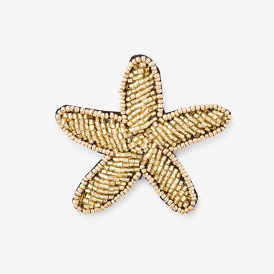 Broche étoile de mer perles de rocaille BALABOOSTE