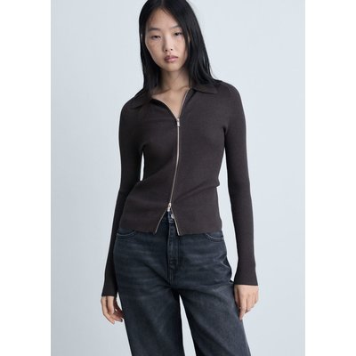 Cardigan maille fermeture Éclair MANGO