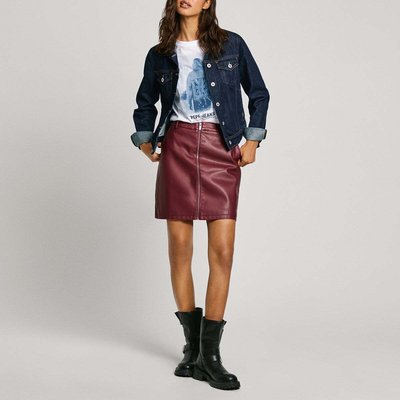 Jupe simili bordeau shop