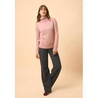 LEXIE pull col roulé bois de rose en cachemire JUST CASHMERE