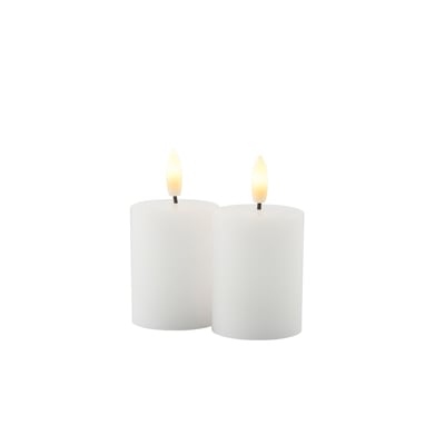 Set de 2 Bougies LED Sille 5 x 6cm Rechargeable SIRIUS