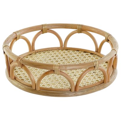 Plateau rond en rotin 33x33x9cm WADIGA