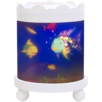 Manège Lanterne Magique Poisson Arc En Ciel - bois blanc 12V TROUSSELIER