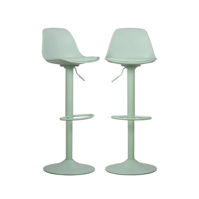 Tabouret de bar réglable 61,5/83,5cm simili cuir (lot de 2) NOAH SWEEEK