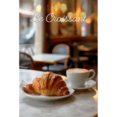 Tableau Mural Illustration Croissant CUISINE CEANOTHE