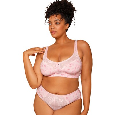 Culotte midi à imprimé floral et dentelle ULLA POPKEN