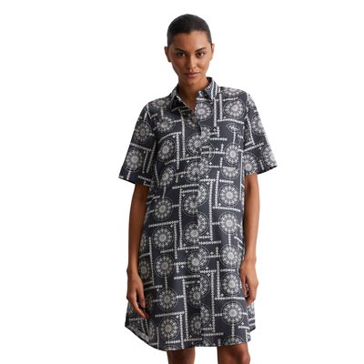 Robe chemise imprimée relaxed en voile de coton léger MARC O'POLO