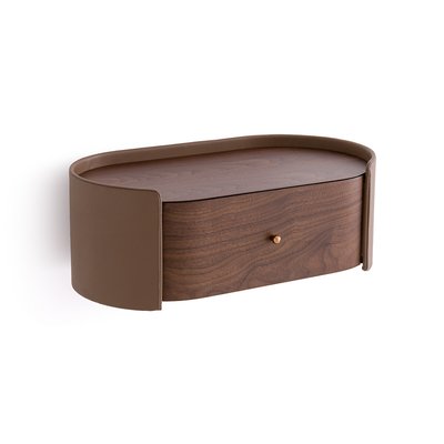 Chevet suspendu en noyer/cuir, Firmo AM.PM
