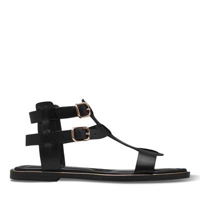 Sandales plates en cuir TAMARIS