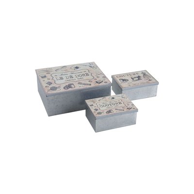 Boites en métal galvanisé Boite à couture (Lot de 3) AUBRY GASPARD