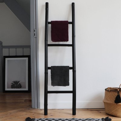 Echelle porte-serviette en bambou noir  CLARA BERAH GETAH